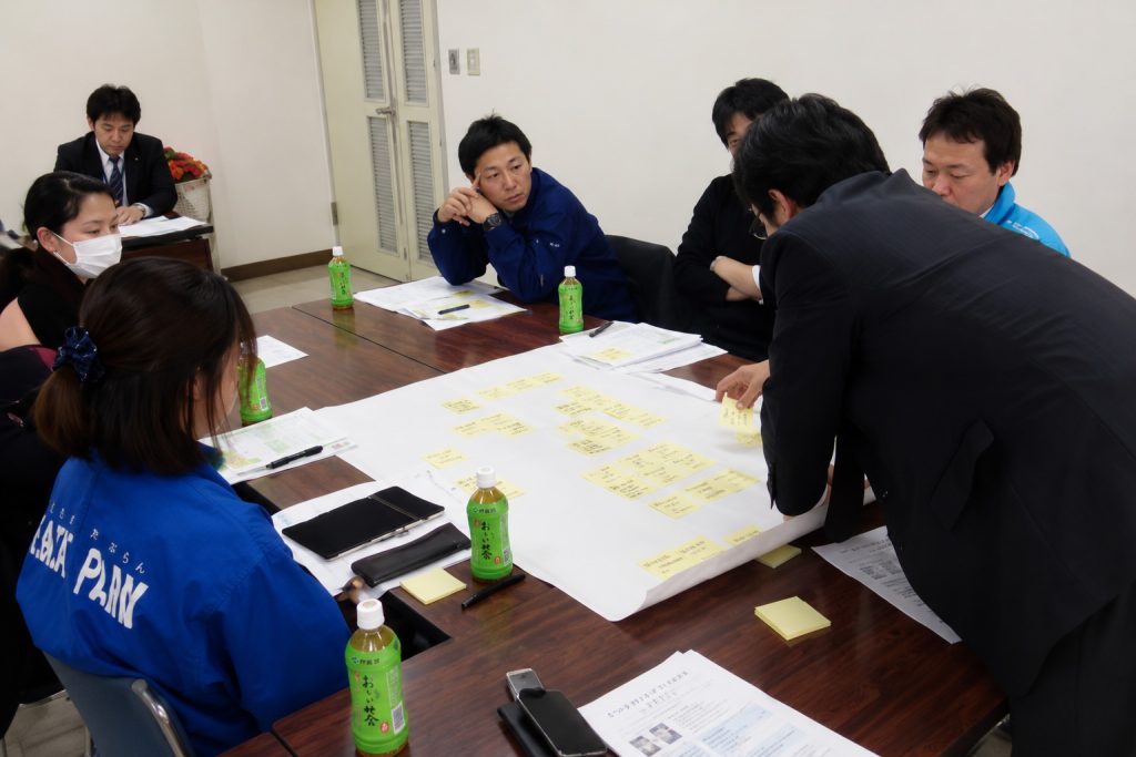 【ひたちなか市】
職員によるワークショップで意見整理